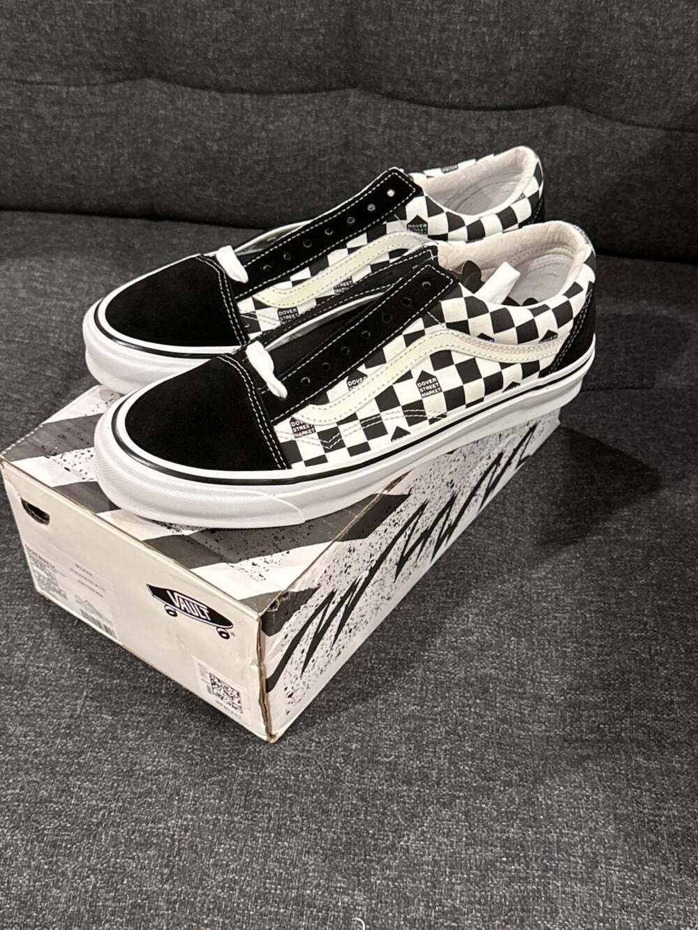 10M - Vans Vault x Dover Street Market OG Old Skool Checkerboard Black White